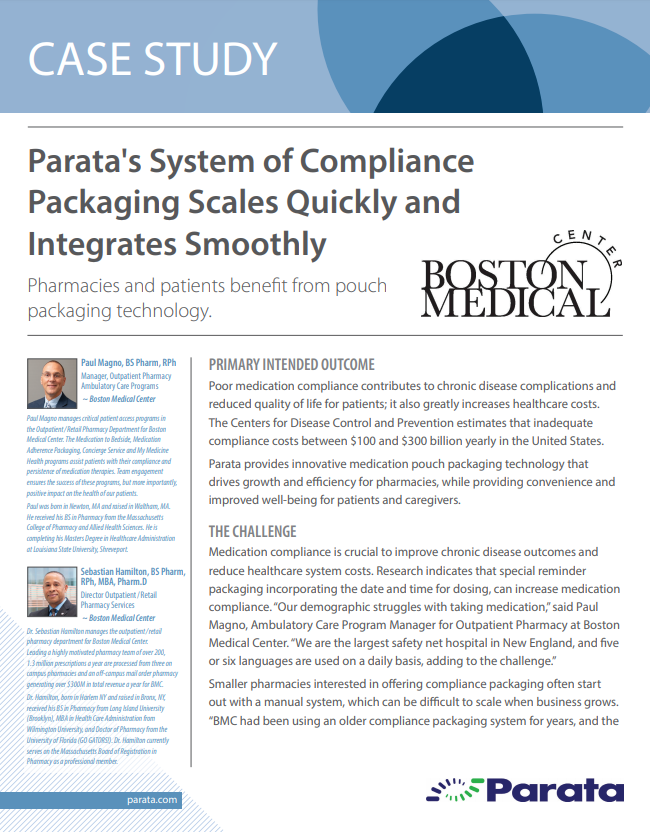 Paratas System of Compliance Packaging Scales Quickly and Integrates Smoothly