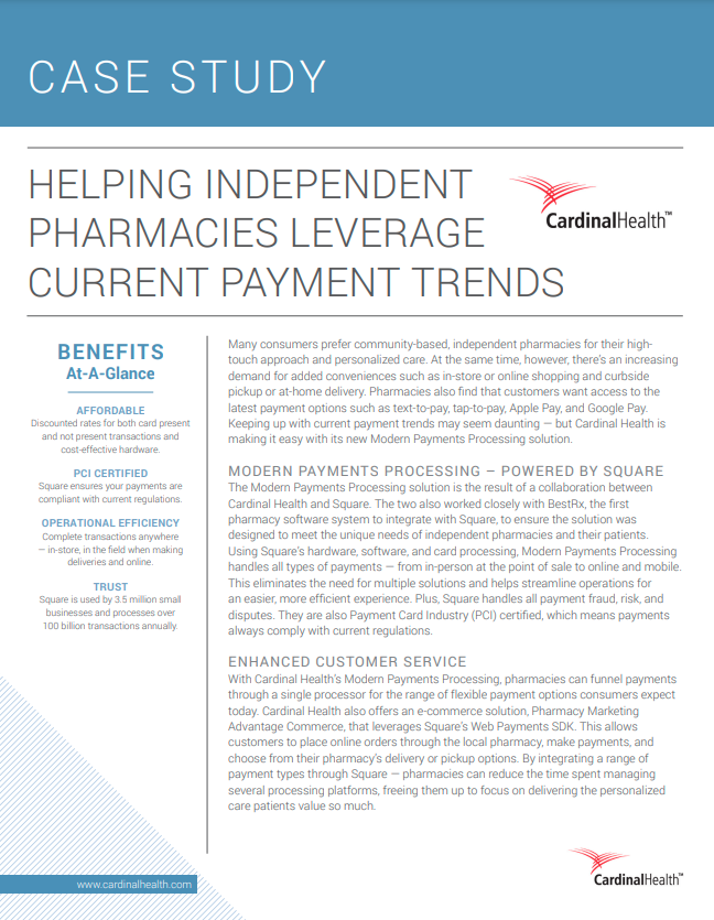 Helping Independent Pharmacies Leverage Current Payment Trends