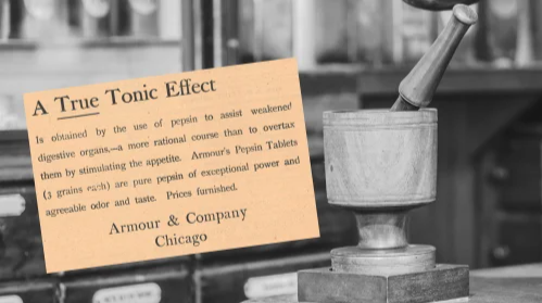 Vintage Armour & Company Ad (ca. 1892): A vintage Armour & Company True Tonic Ad from The Druggists Circular and Chemical Gazette