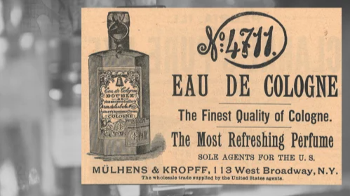 Vintage Mulhens & Kropff Ad (ca. 1892): A vintage Mulhens & Kropff Eau De Cologne Ad from The Druggists Circular and Chemical Gazette
