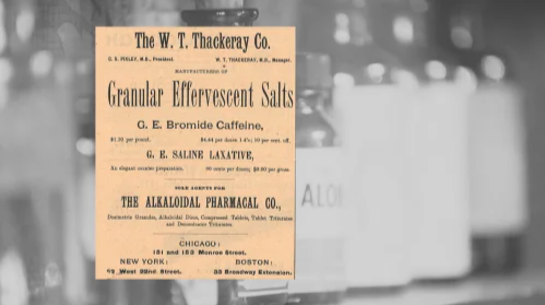 Vintage Granular Effervescent Salts Ad (ca. 1892): A vintage W. T. Thackeray Co., Granular Effervescent Salts Ad from The Druggists Circular and Chemical Gazette