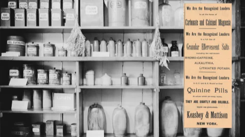 Vintage Granular Effervescent Salts Ad (ca. 1892): A vintage Keasbey & Mattison Ad from The Druggists Circular and Chemical Gazette