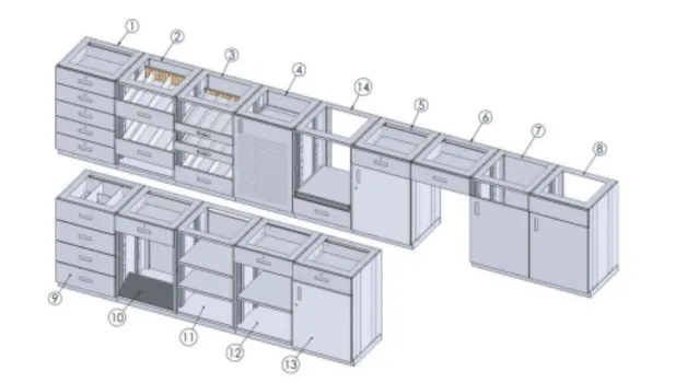 Metal Undercounter Pharmacy Cabinets