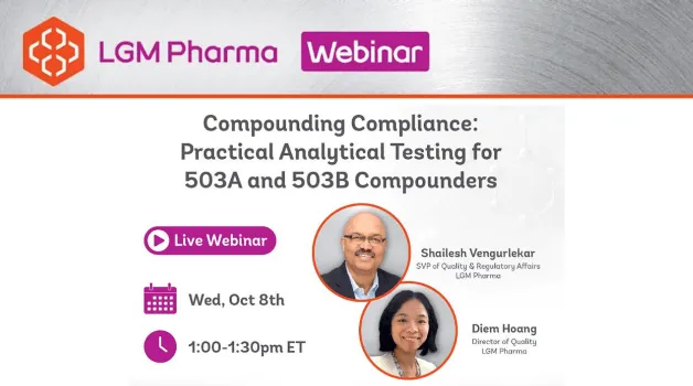 Webinar: Compounding Compliance: Practical Analytical Testing for 503A and 503B Compounders