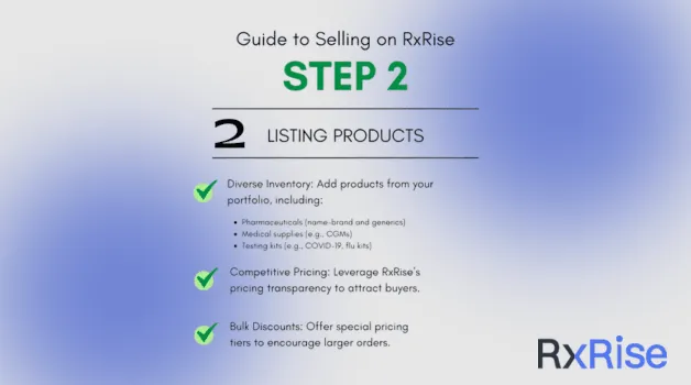 Here is Step 2 in our Guide to Selling on RxRise