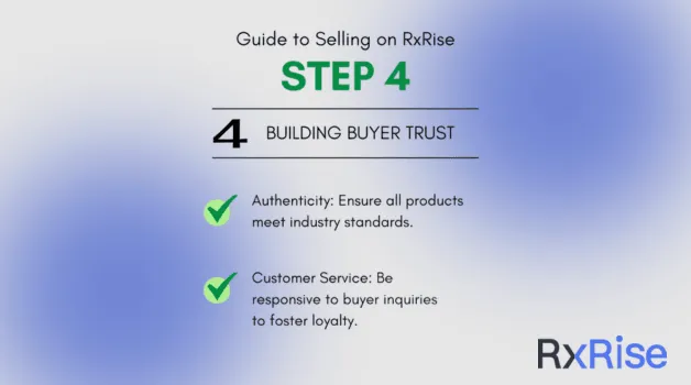 Step 4 in our Guide to Selling on RxRise!